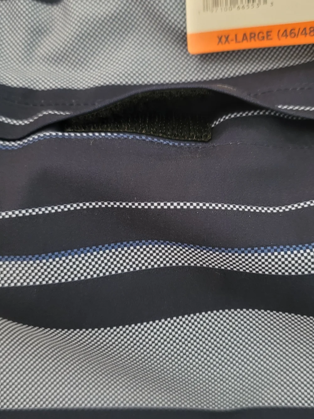 Nautica Navy and Light Blue Striped Swim Shorts